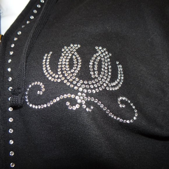 Genuine Ranch Brand Embellished Cowgirl Hoodie Sweatshirt Size Medium - Picture 2 of 9